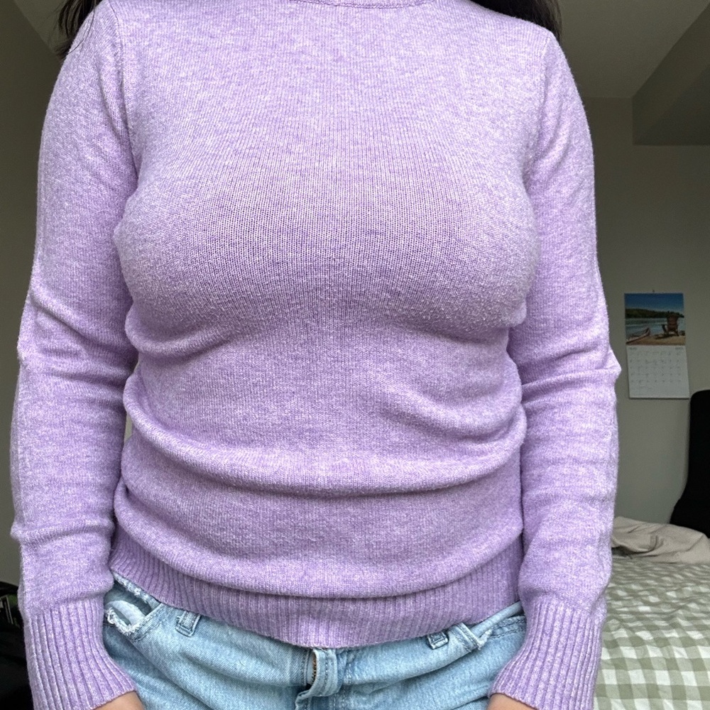 Lavender Mock Neck Sweater